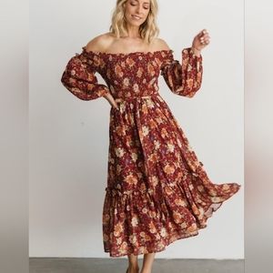 NWT Baltic Born Yorkley Smocked Midi Dress